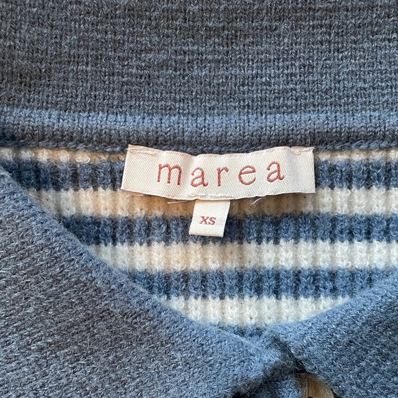Marea by Liz Joy Coastal Striped Cardigan - Blue and Ivory XS - Picture 2 of 12